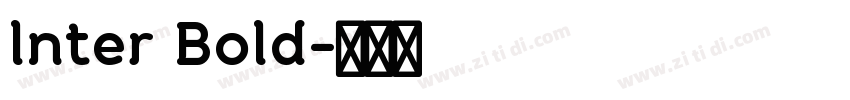 lnter Bold字体转换